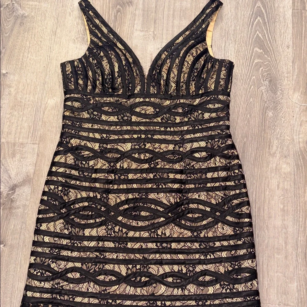Elegant Black Lace Evening Gown - Picture 4 of 7